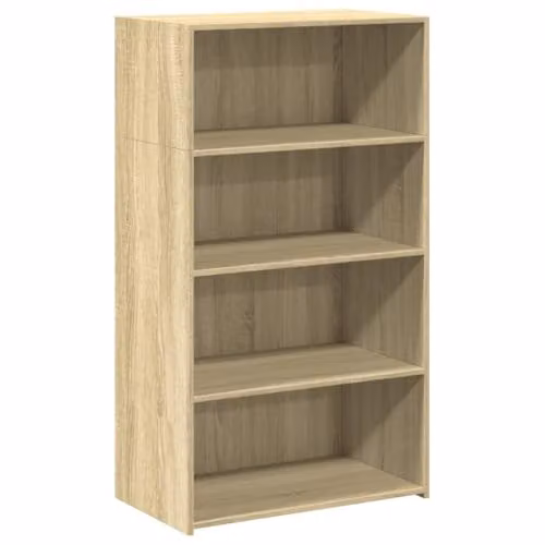 vidaXL Minimalist Highboard in Brown MDF, W/D/H: 70 x 41 x 124 cm