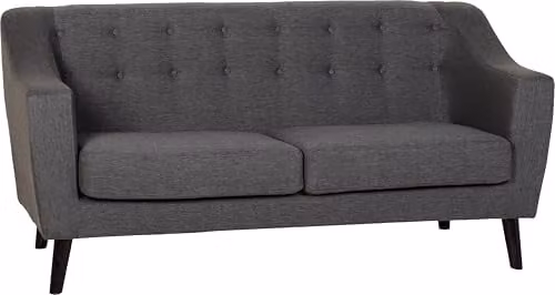 Seconique Ashley 3 Seater Fabric Sofa in Grey, W: 174 cm, H: 85 cm, D: 74 cm
