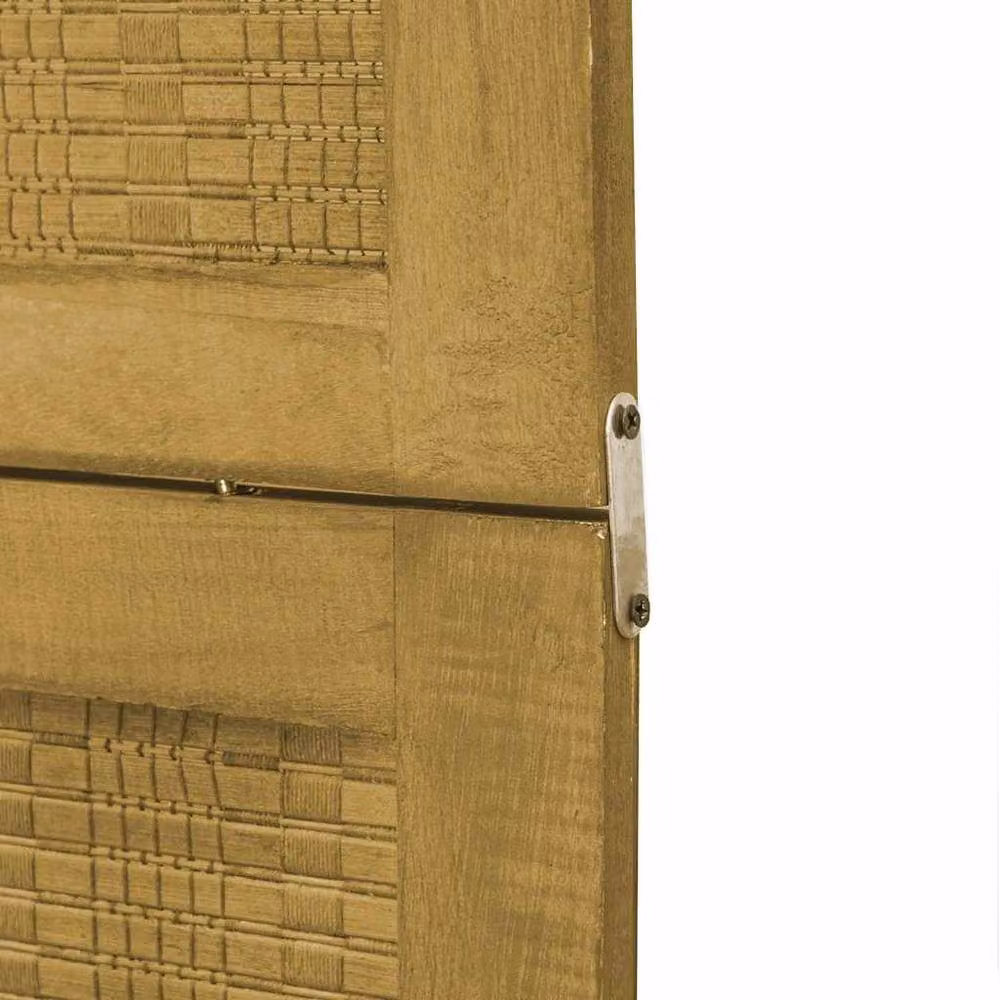 Berkfield Home 6-Panel Room Divider in Brown Solid Paulownia Wood – 5