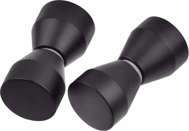 Nes Home Cone Black Aluminium Shower Door Knob Handle Set of 2 – 3