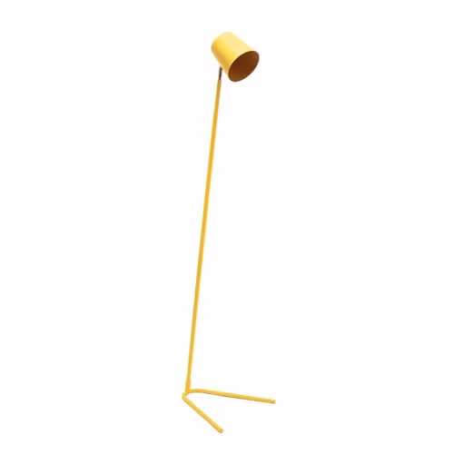 ValueLights Modern Metal Floor Lamp with Yellow Dome Shade for Home Office and Task Lighting
