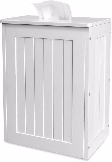 Kelvenix Free Standing White Bathroom Storage Cabinet with Internal Shelves