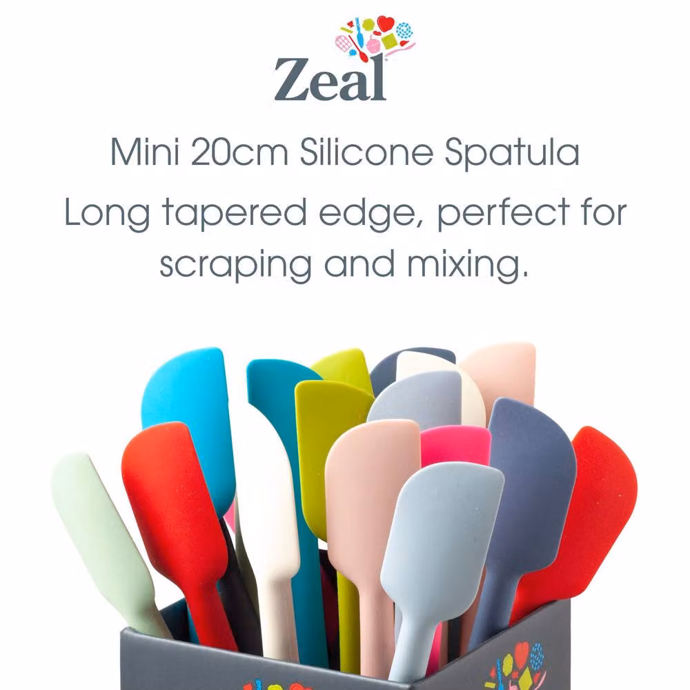 Zeal Small Silicone Baking Spatula, Heat Resistant and Non-Scratch, Grey, 20 cm – 2