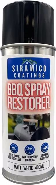 SIRAMICO COATINGS White Opaque Spray Paint for BBQ, Firepits and Smokers