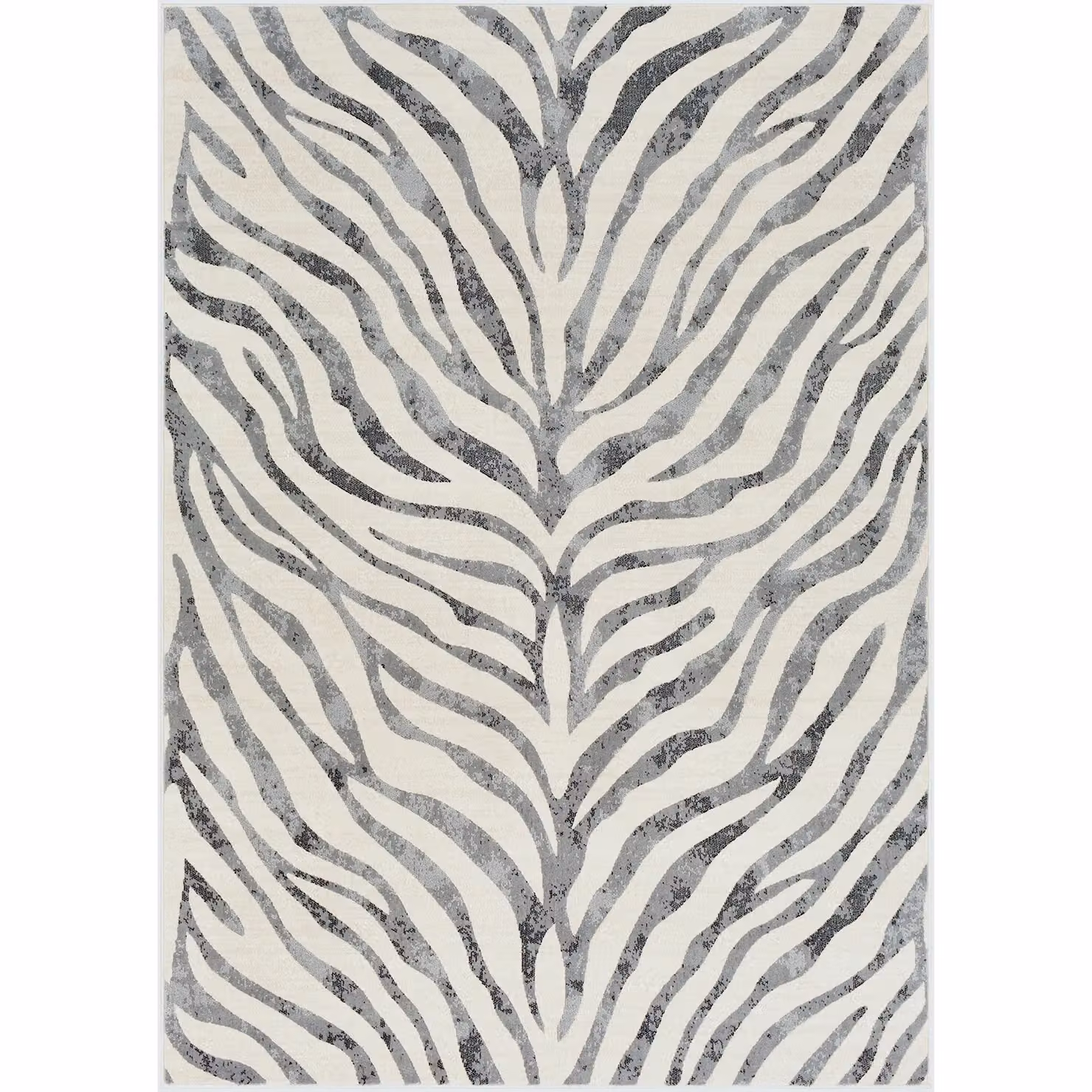 Livabliss Boho Zebra Animal Print Rug in Grey, Beige and Yellow, W/D/H: 120 x 170 cm – 2