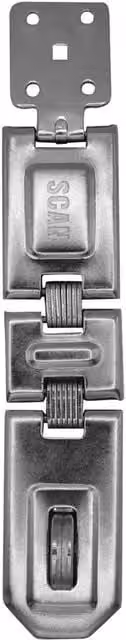 Scan Hinged Hasp and Staple in Galvanised Silver Steel – 1