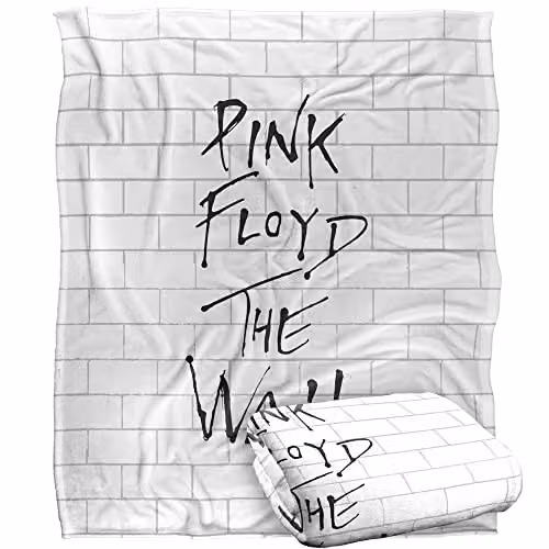 LOGOVISION Pink Floyd The Wall Album Cover Super Soft Fleece Throw Blanket, White, W/D/H: 152 x 127 cm