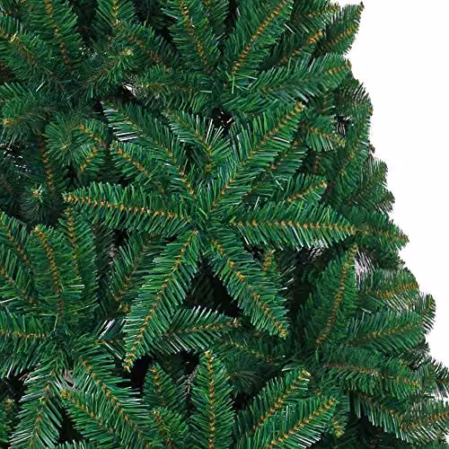 SHATCHI Green Bushy Imperial Pine Artificial Deluxe Christmas Tree with Hinged Branches and Metal Stand, Height: 240 cm – 3