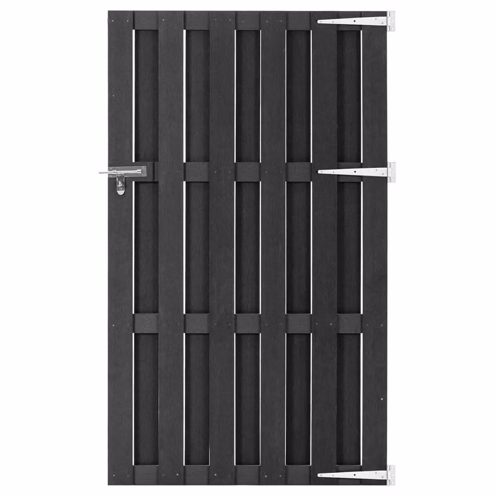 Berkfield Home Durable WPC Sliding Garden Gate, Grey, W: 100 cm, H: 180 cm – 2
