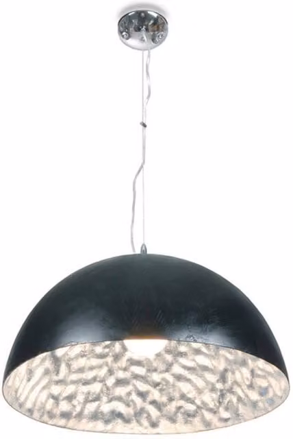 Netlighting Moon Face Dome Pendant Ceiling Light in Black Glass