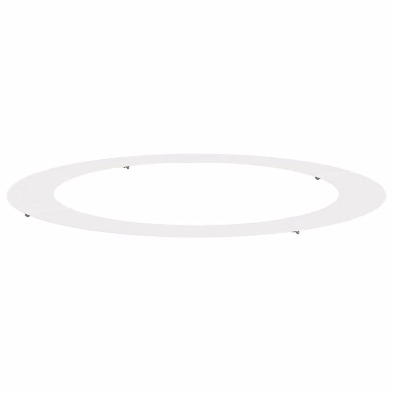 Berkfield Home Large Modern Round White Metal Planter