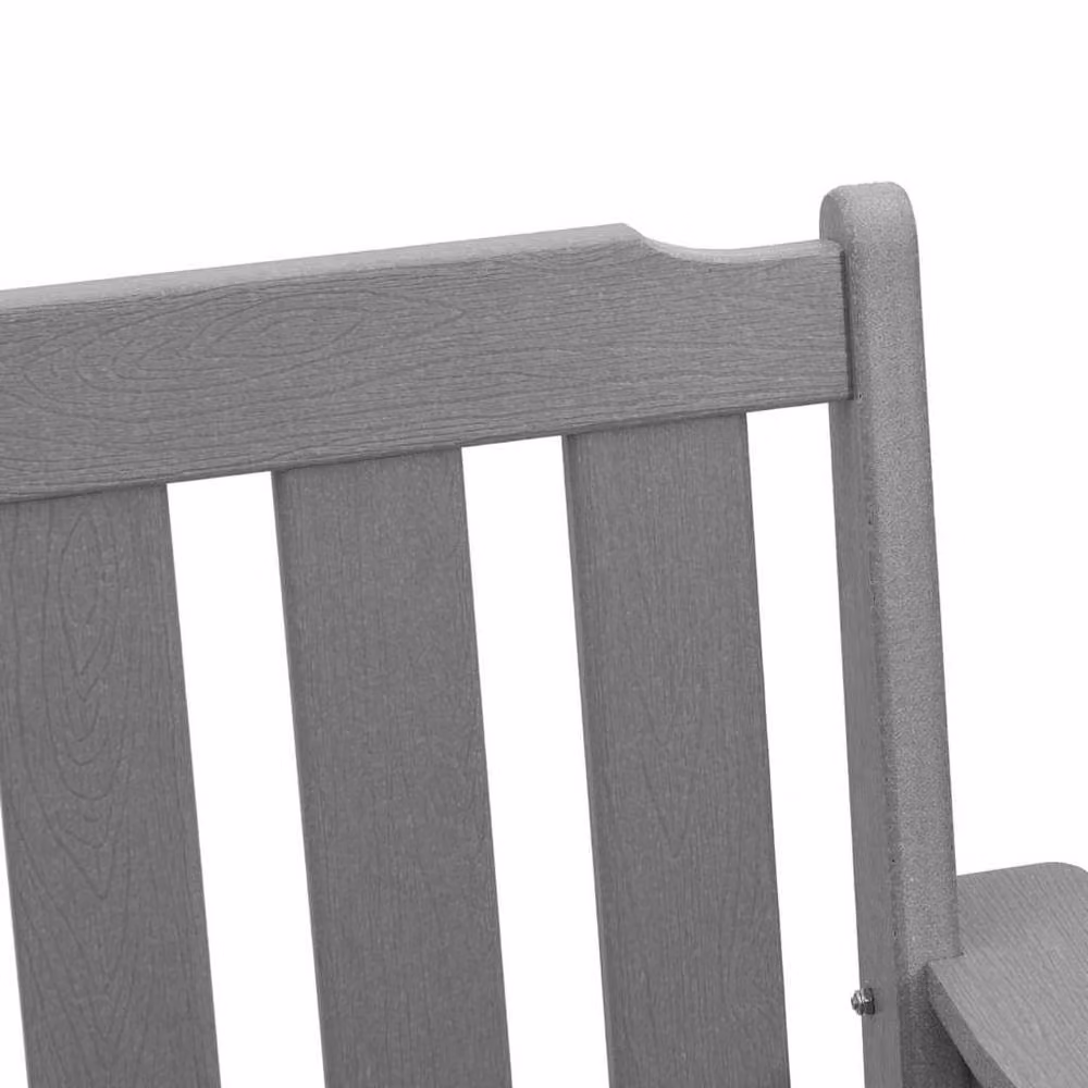 Berkfield Home Set of 4 Garden Dining Chairs in Light Grey, W/D/H: 65.5 x 55.5 x 88 cm – 6