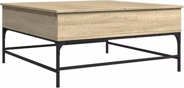 Berkfield Home Sonoma Oak Coffee Table in Light Oak with Lift Mechanism, W/D/H: 95 x 95 x 45 cm