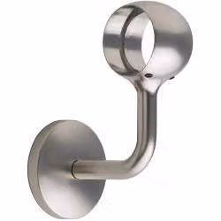 Rothley Wall Mounted Handrail Connecting Bracket in Brushed Silver Finish