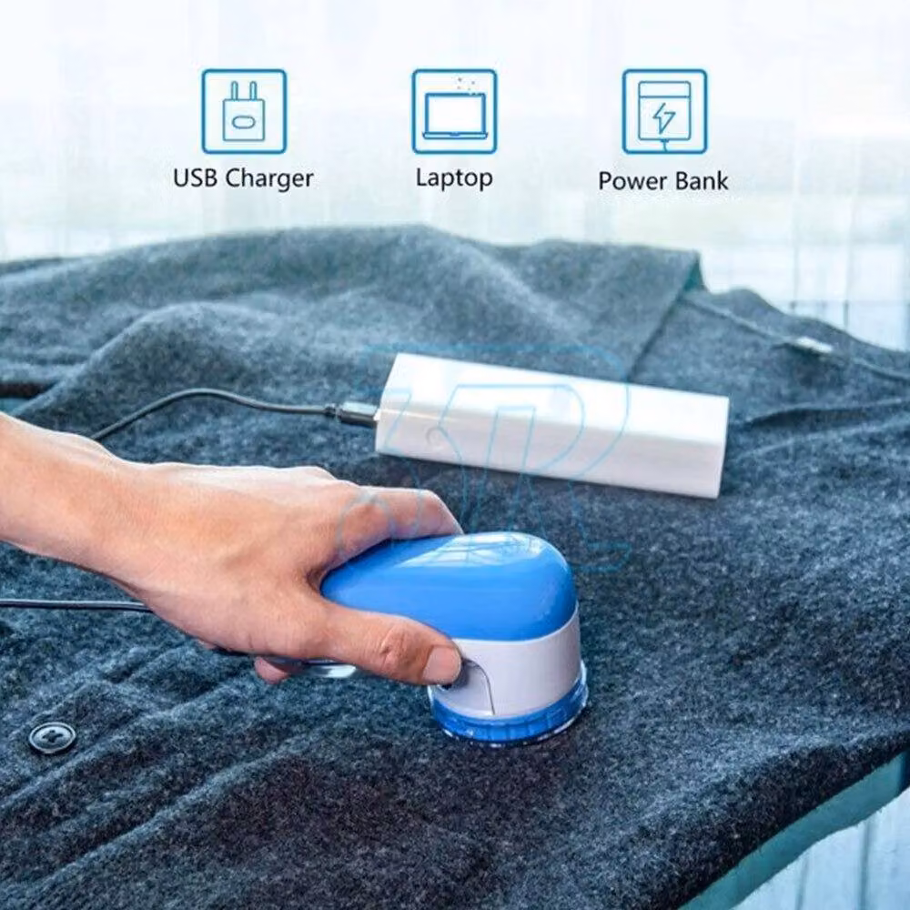 NESTLUNE Rechargeable Electric Lint Remover and Fabric Fluff Shaver in Blue – 2