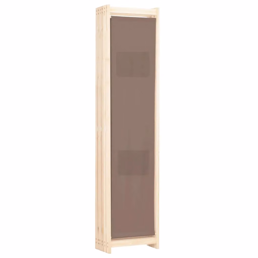 Berkfield Home 6-Panel Brown Fabric Room Divider W/H/D: 240 x 170 x 4 cm – 2