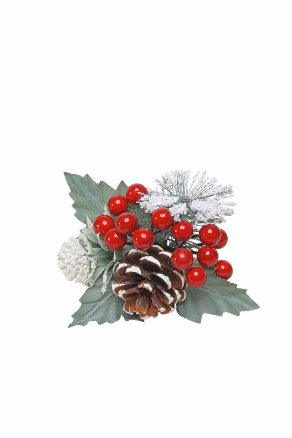 KDMD Snowy Red Berry and Spruce Spray 6 Pack in Red and Green – 2