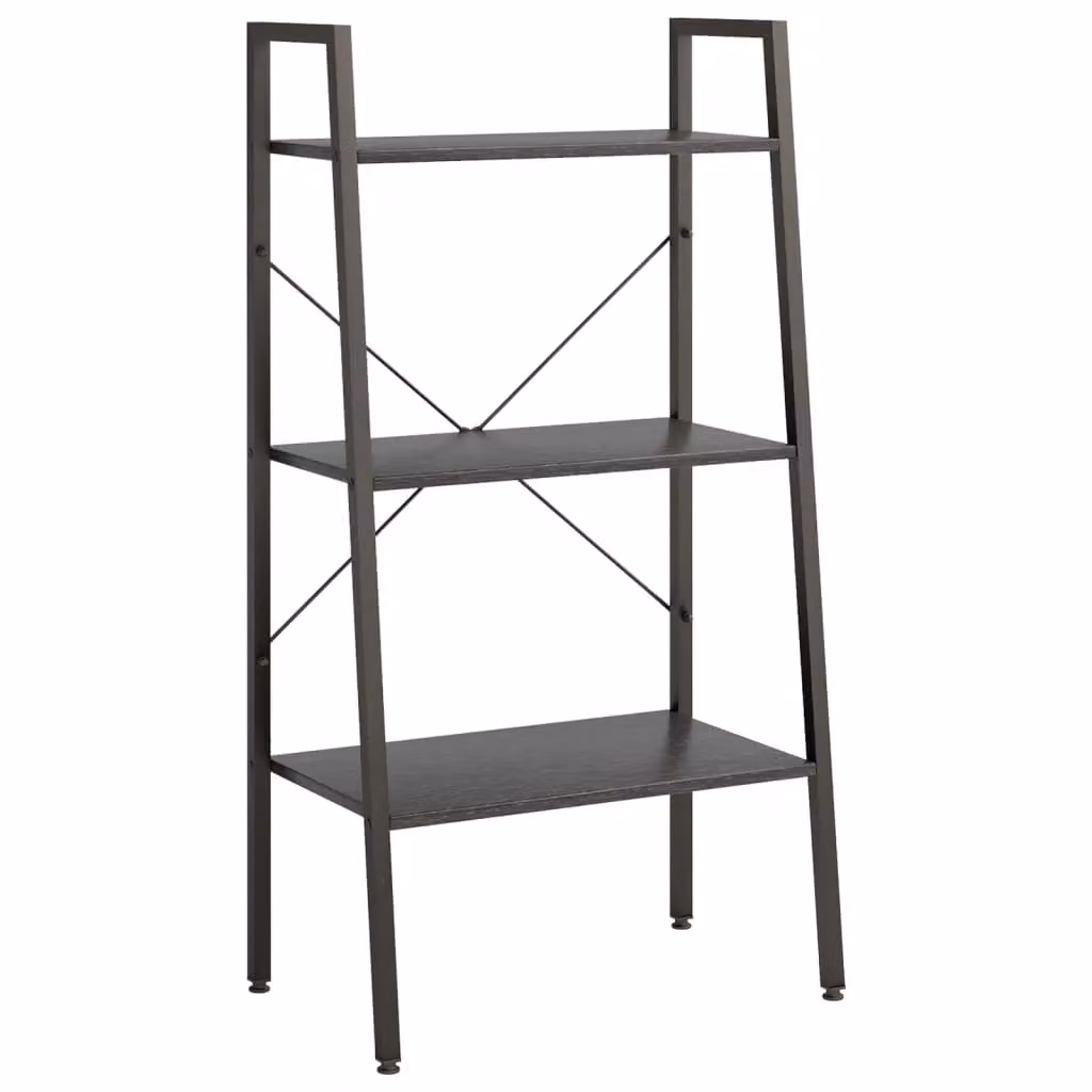 Berkfield Home 3-Tier Standing Metal Shelf, Black, W/D/H: 56 x 35 x 108 cm – 2