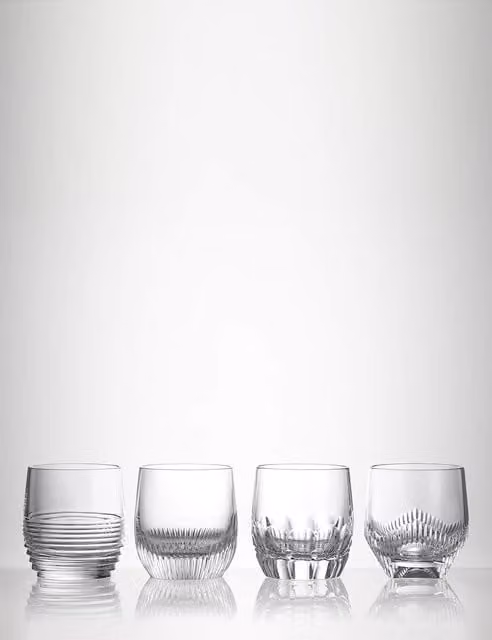 Waterford Mixology Crystal Tumblers, Set of 4, Transparent