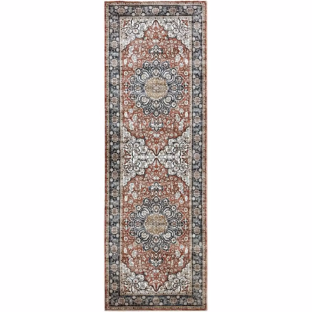 THE RUGS Classical Collection Heritage Crimson Soft Pile Rug in Brown and Terracotta, W: 160 cm, L: 230 cm – 3