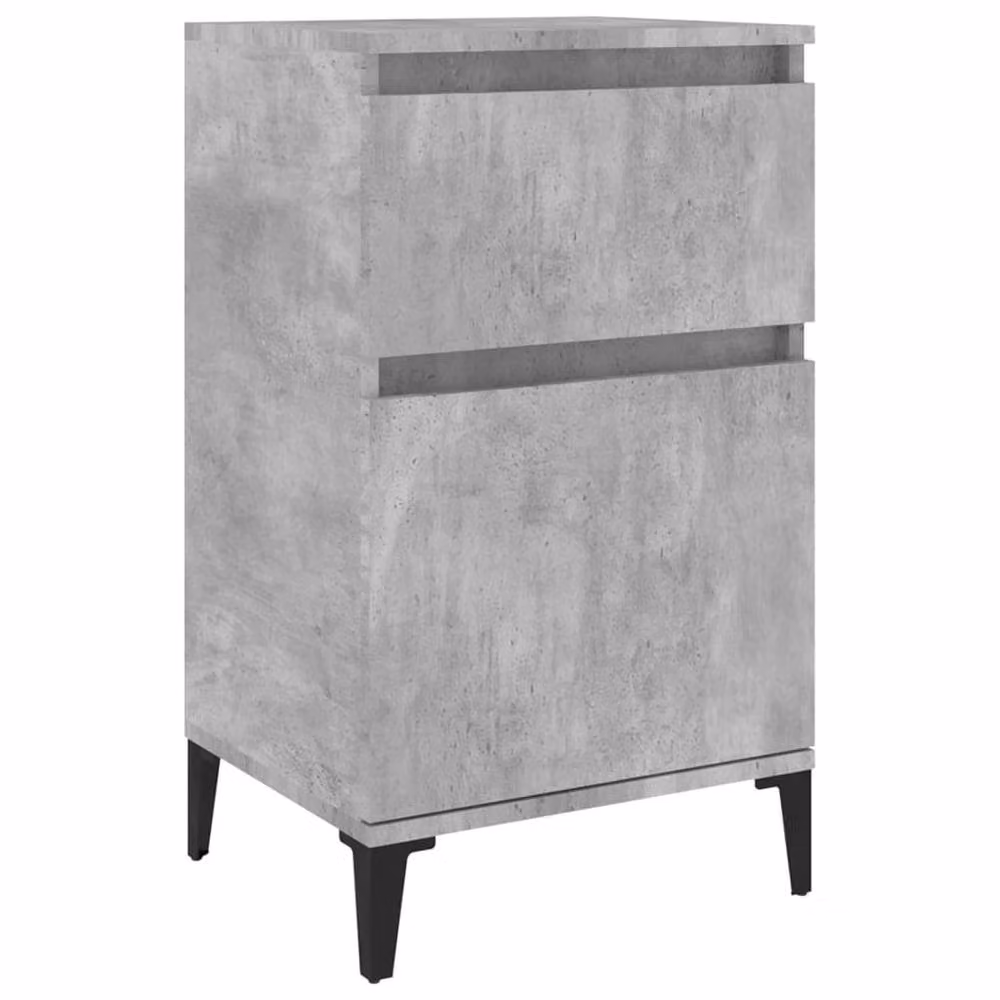 Berkfield Home Elegant Bedside Cabinet in Concrete Grey, W/D/H: 40 x 35 x 70 cm – 2