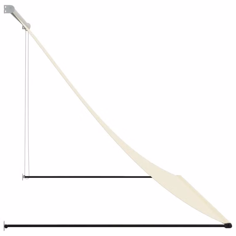 Berkfield Home Retractable Wall-Mounted Awning in Beige with Steel Frame, W: 200 cm, D: 150 cm