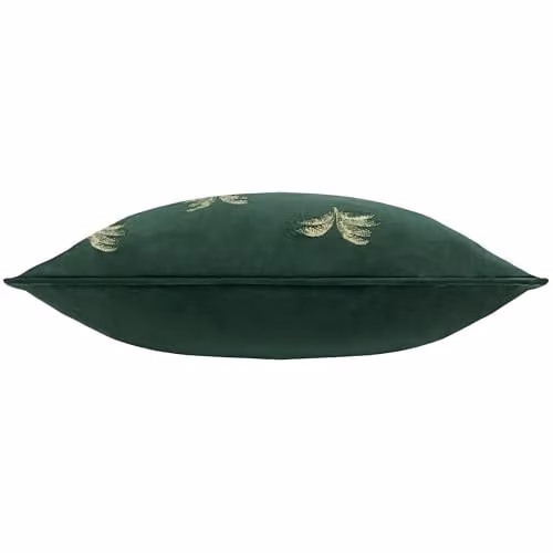 Paoletti Green Velvet Floral Square Cushion with Removable Cover, W/D/H: 45 x 45 x 45 cm – 2