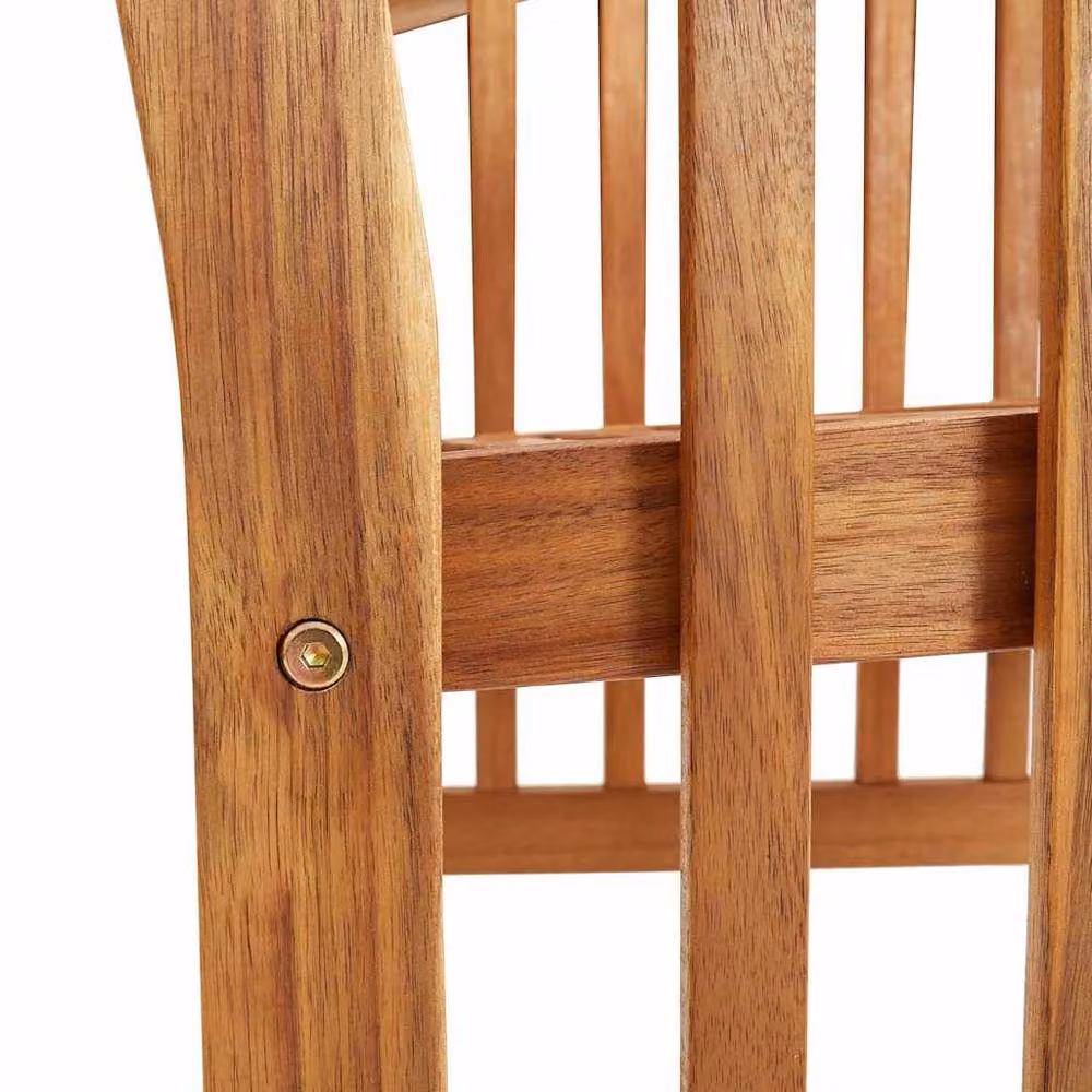 Berkfield Home Set of 2 Classic Garden Chairs in Brown Oiled Acacia Wood – 6