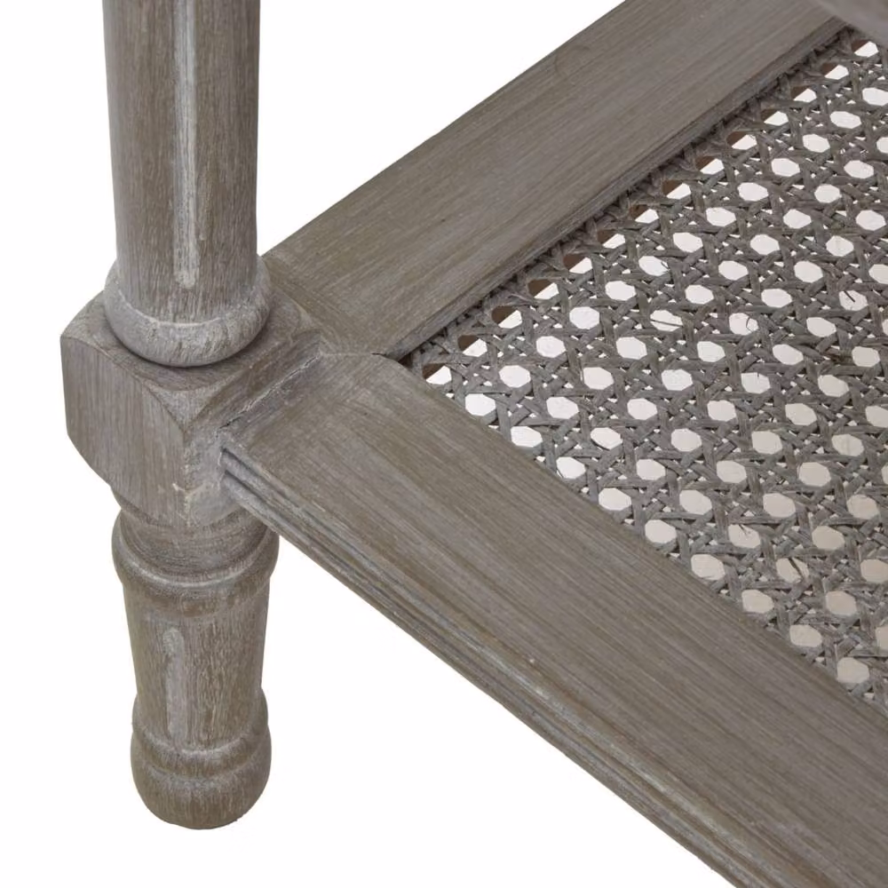Wyld Haus Laurelbrook Rectangular Rattan and Wood Coffee Table in Grey – 4