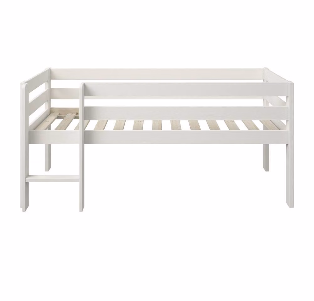 Noomi Shorty Mid Sleeper Bed in White Solid Wood – 2