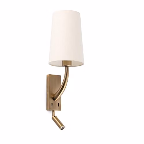 Netlighting Rem Classic Indoor Reading Wall Light in Gold/Brass