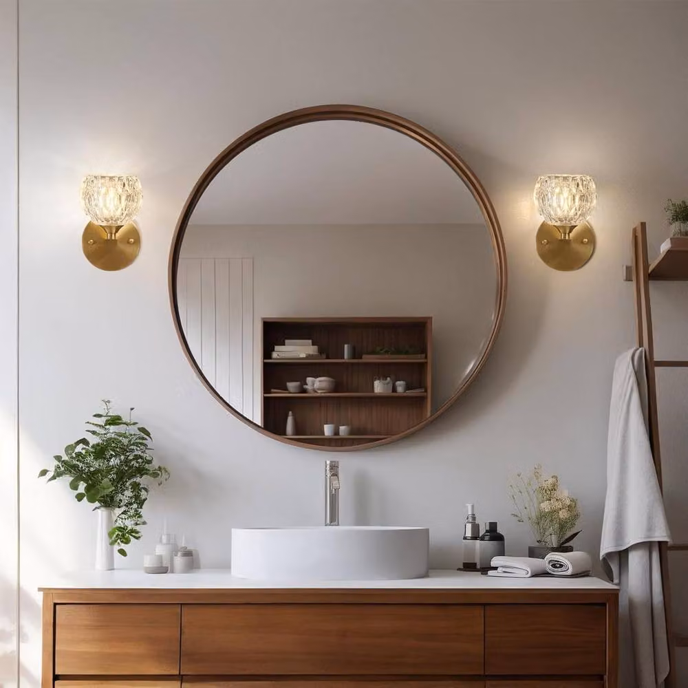 COMELY Vintage Gold Crystal Indoor Wall Lights with G9 Bulbs – 3