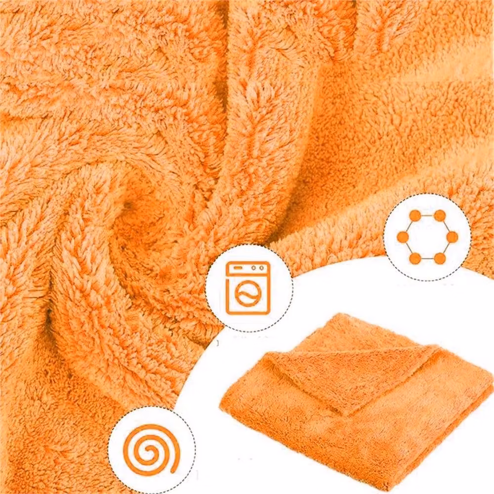Nordara 10-Piece Orange Microfibre Buffing Cloths, 40 x 40 cm – 2
