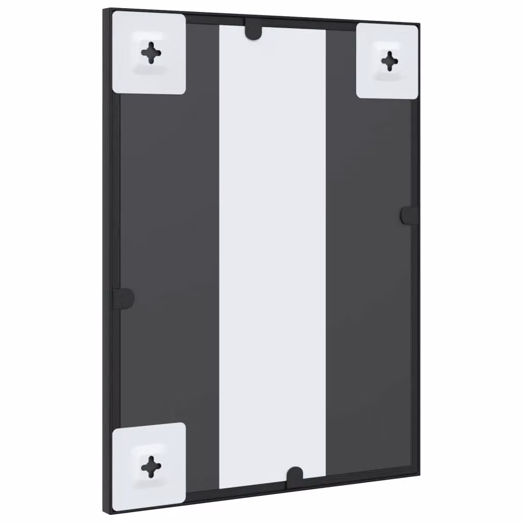 Berkfield Home Minimalist Rectangular Wall Mirror in Black, W: 30 cm, H: 40 cm – 3