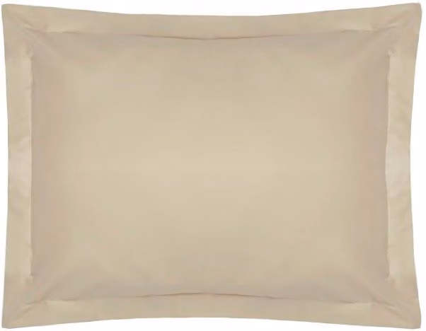 Belledorm Easy Care 200 Thread Count Cotton Polyester Percale Oxford Pillowcase in Beige