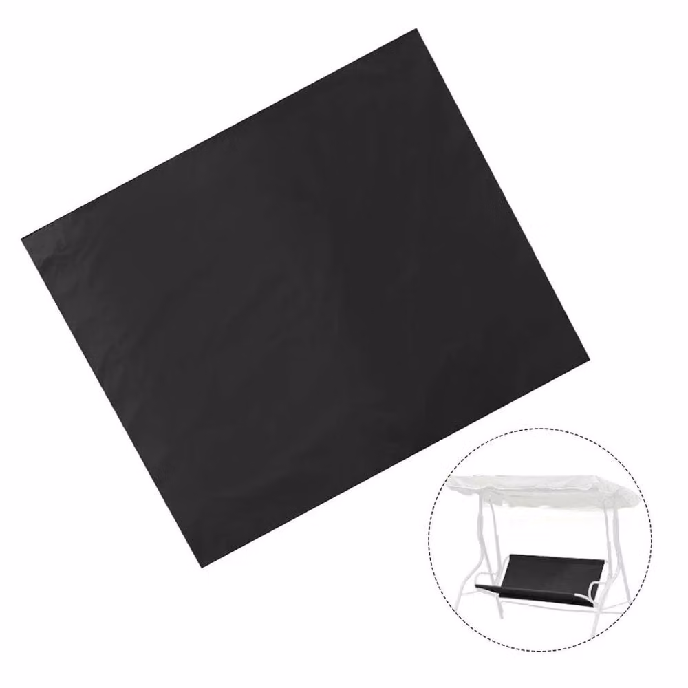 NESTLUNE Black Water-Repellent Polyester Swing Seat and Bench Cover, W/D/H: 100 x 15 x 15 cm – 3