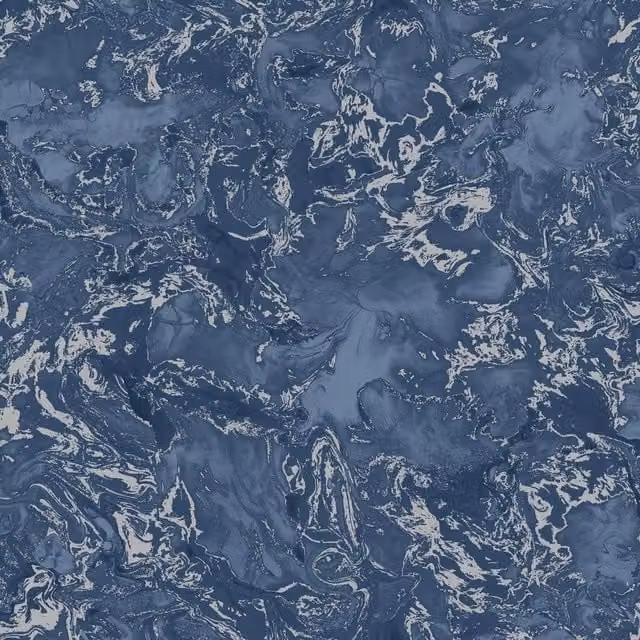 Muriva Elixir Marble Abstract Wallpaper in Navy Blue Matt Finish