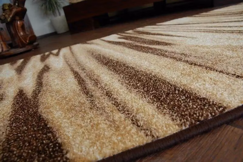 RugsX Heat-Set Fryz Abstract Runner in Brown, W/D/H: 80 x 140 cm – 3