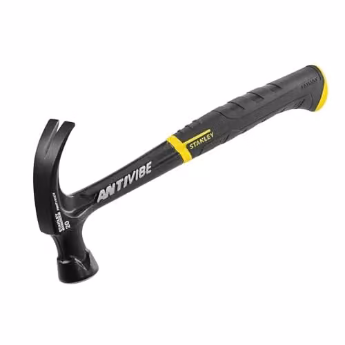 Stanley FatMax XL AVX Curve Claw Hammer, Forged Steel, Black and Yellow, 570g