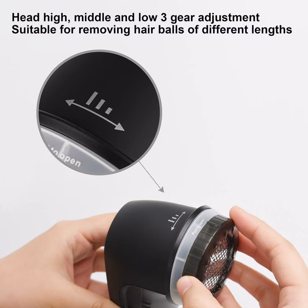 Xample Automatic Mini Lint Remover and Fabric Shaver in Black, USB Rechargeable – 3