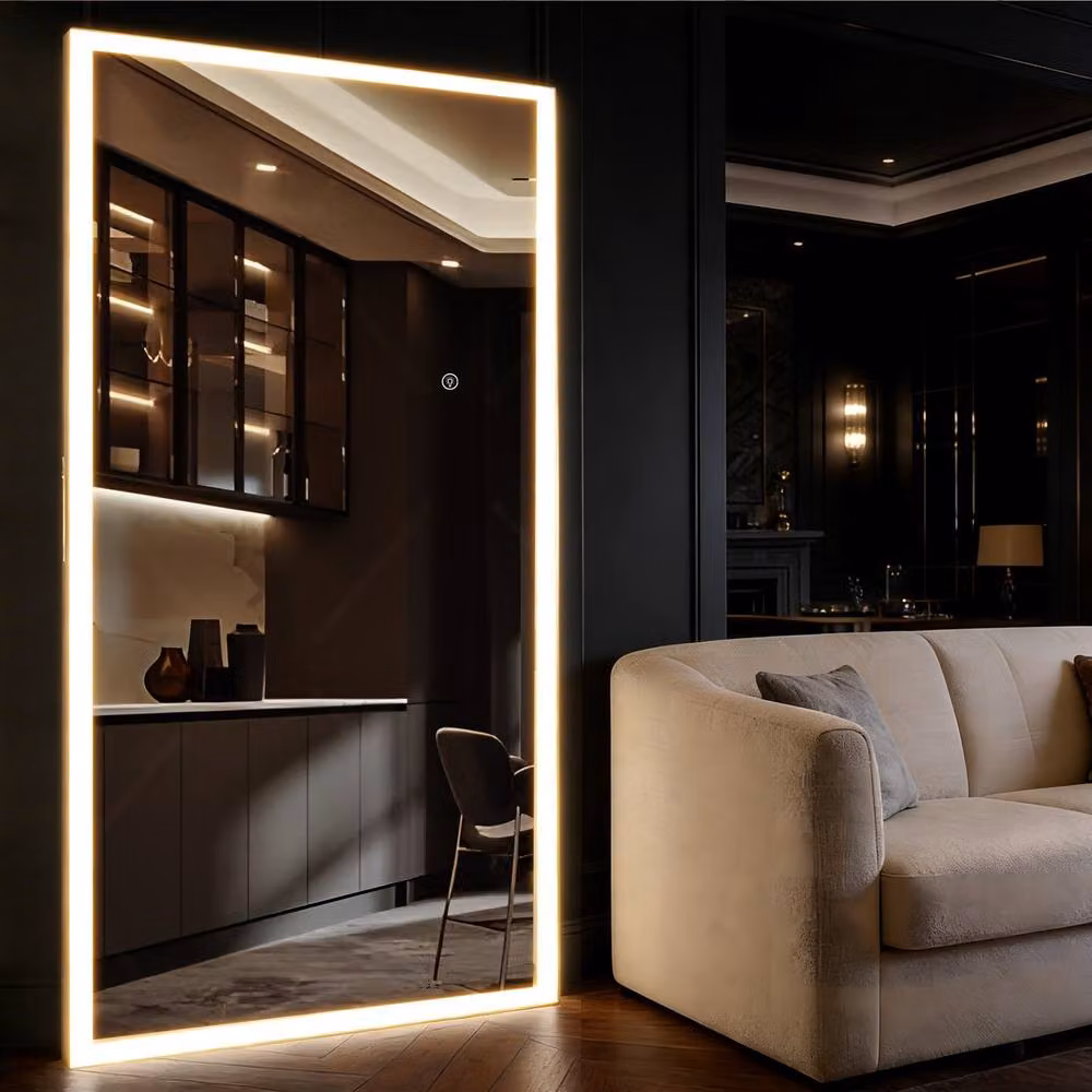 CASSILANDO White LED Full Length Mirror with Dimmable Colour and Brightness, H 180 cm x W 80 cm – 4