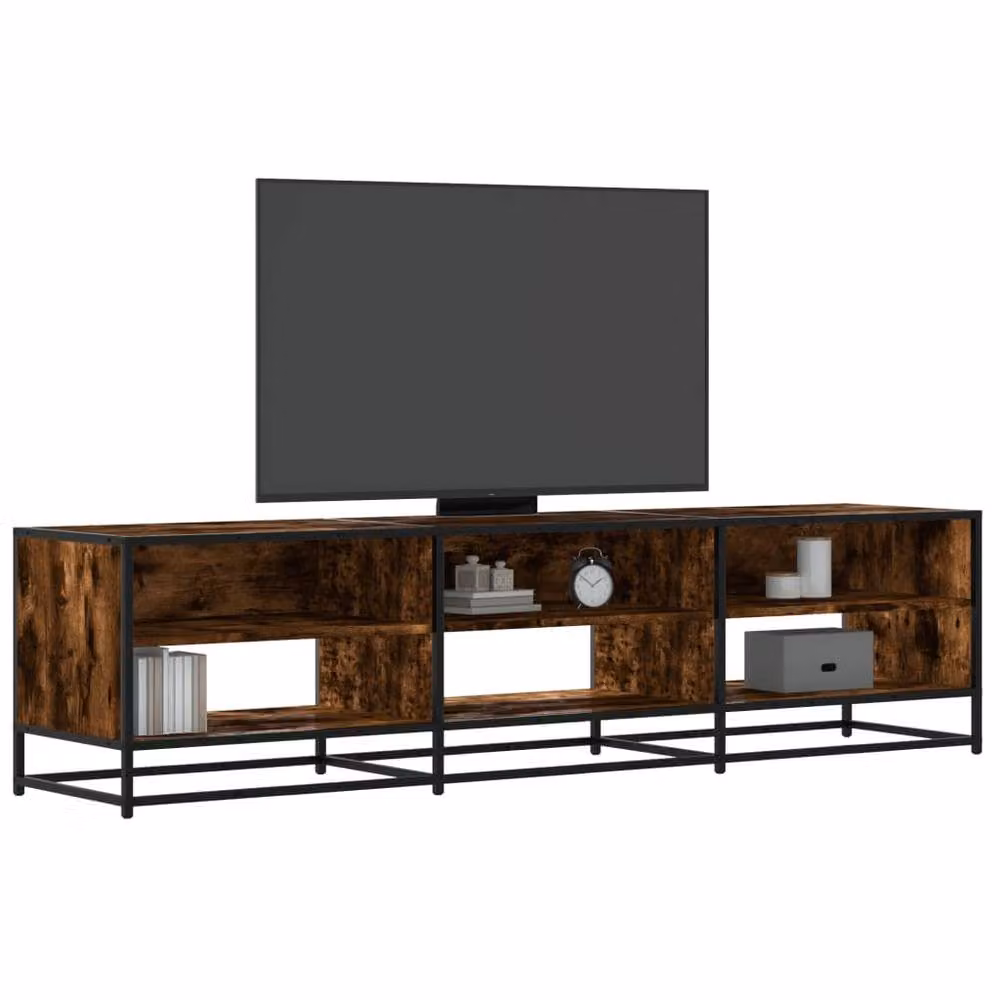 Berkfield Home Smoked Oak TV Cabinet in Brown, W/D/H: 180 x 40 x 46 cm – 2