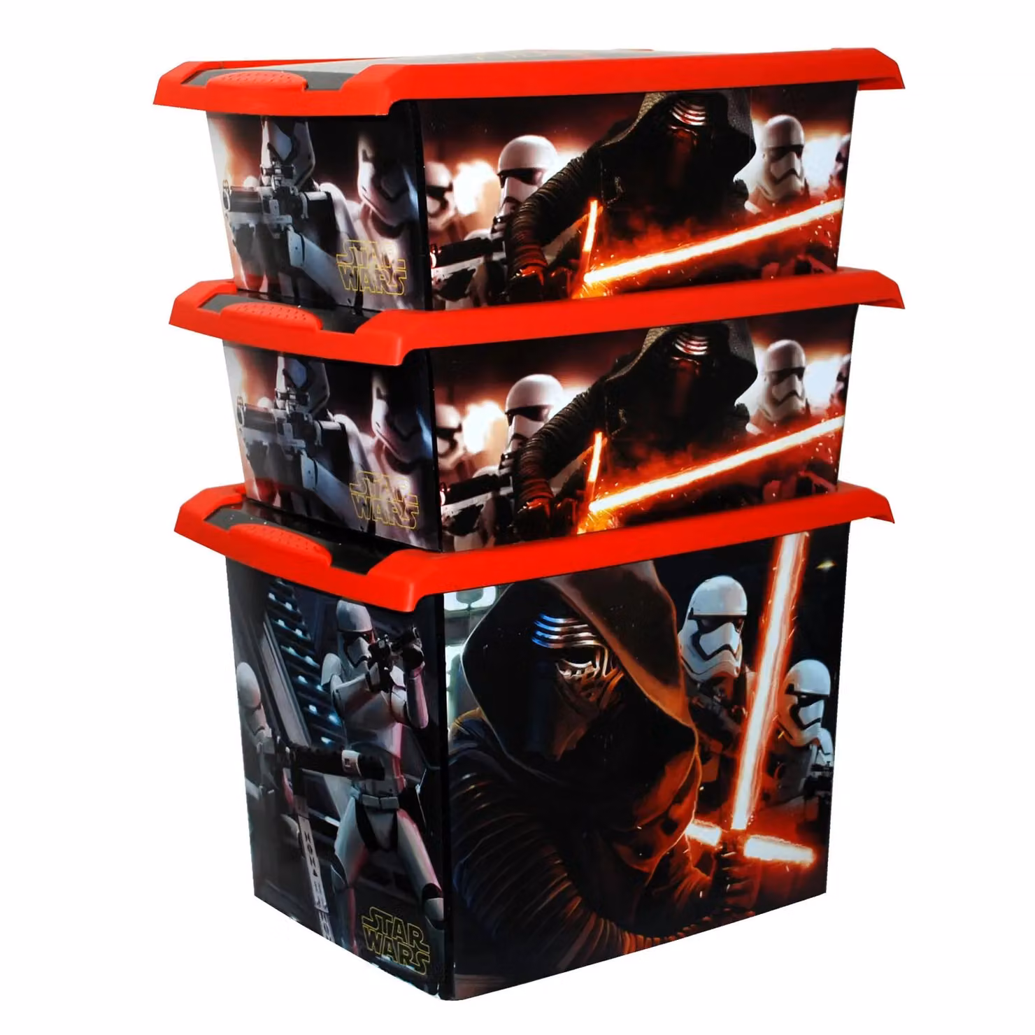 Curver Stackable Decorative Storage Box Set with Lid in Multicolour – 2