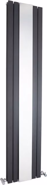 Balterley Lucia Square Vertical 2 Panel Radiator and Mirror, Anthracite Grey, H 180 cm x W 35.4 cm – 1