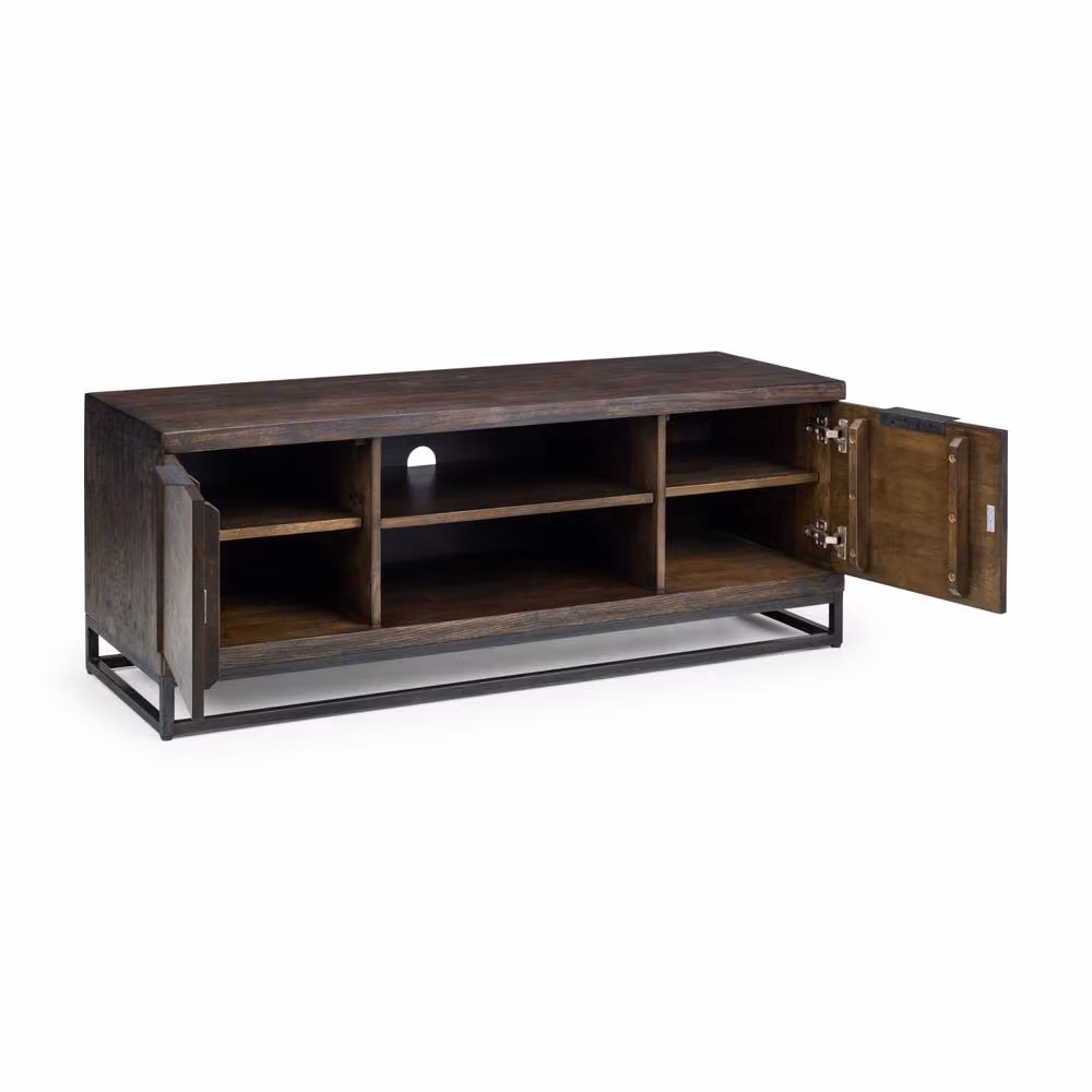 Cheshire Premium Kelbrook Modern TV Unit in Dark Oak and Metal – 2