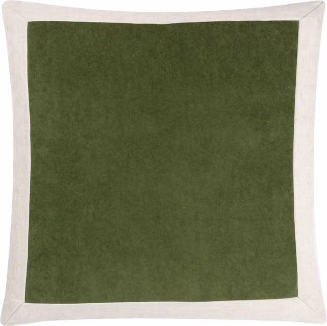 Make it a Home Auden Linen Velvet Feather Filled Square Cushion in Green