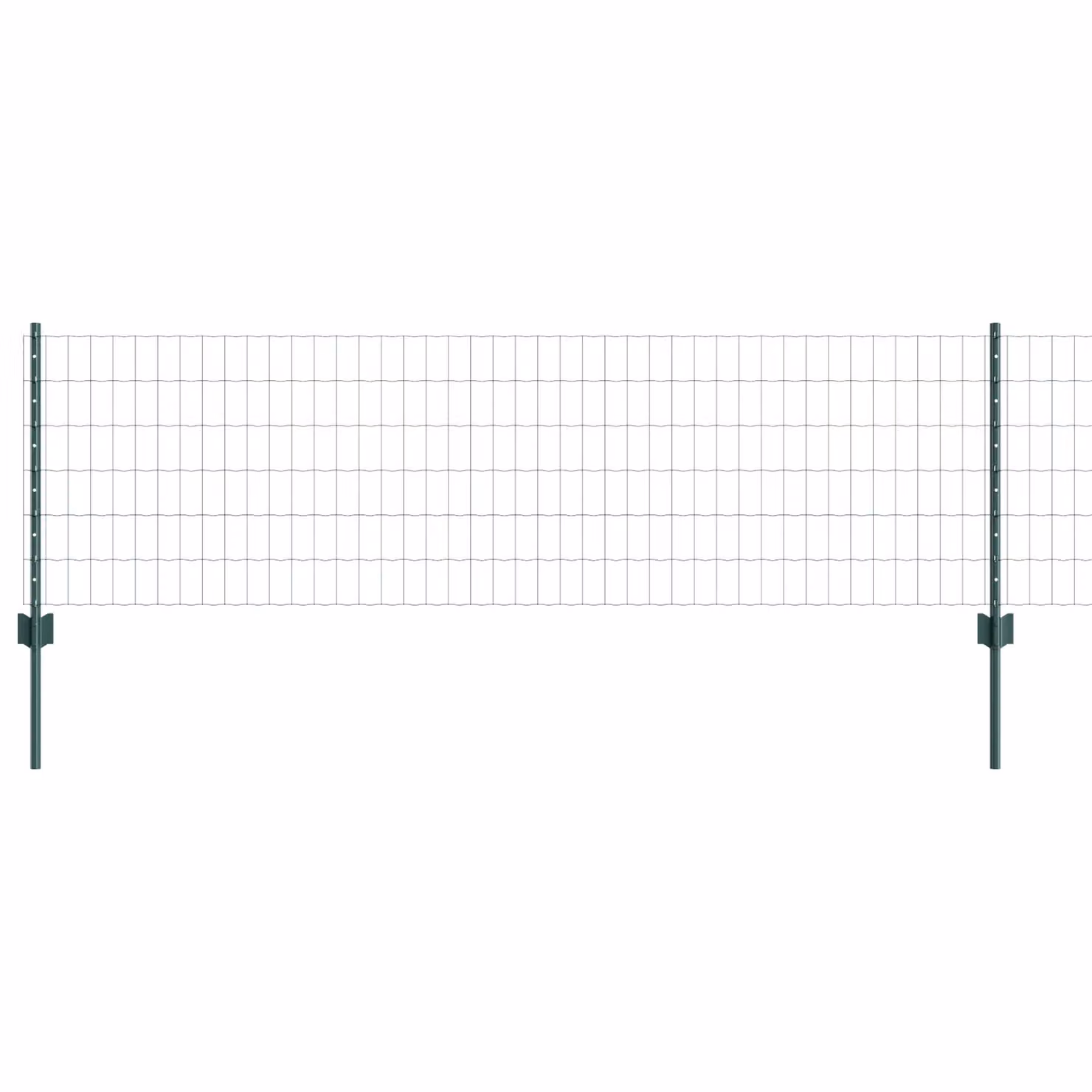 Berkfield Home Euro Fence Steel Garden Fencing with 11 U-Profile Posts, Green, 0.6 x 25 m – 2