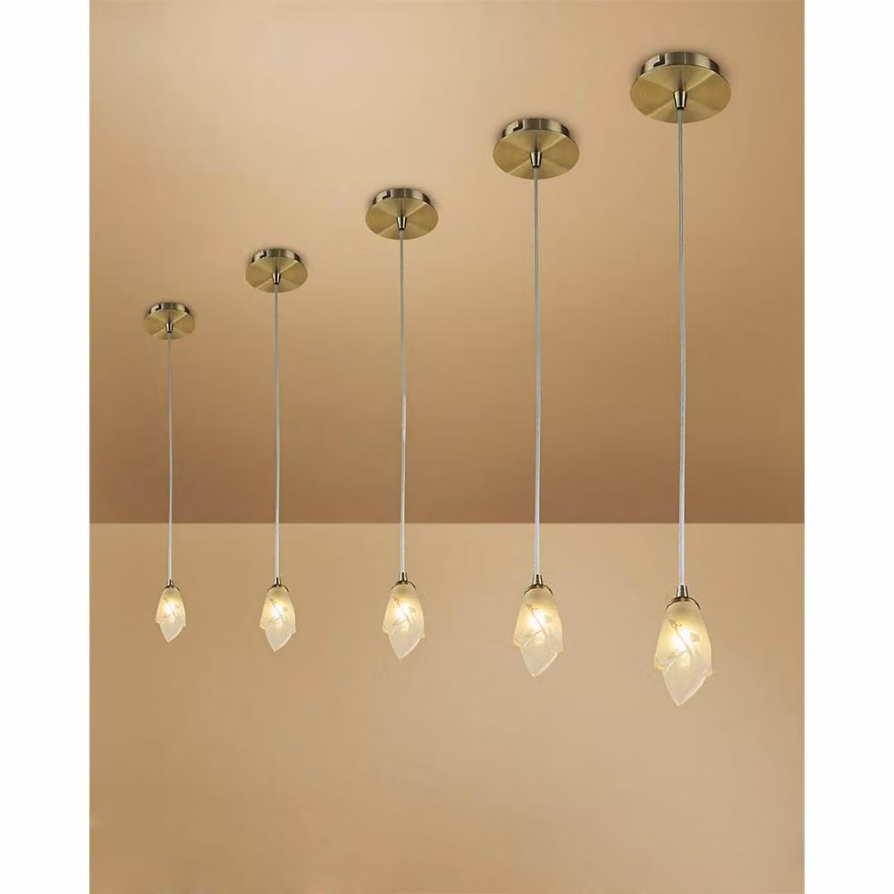 Netlighting Pietra Pendant Light in Antique Brass and Gold with G9 Socket – 2