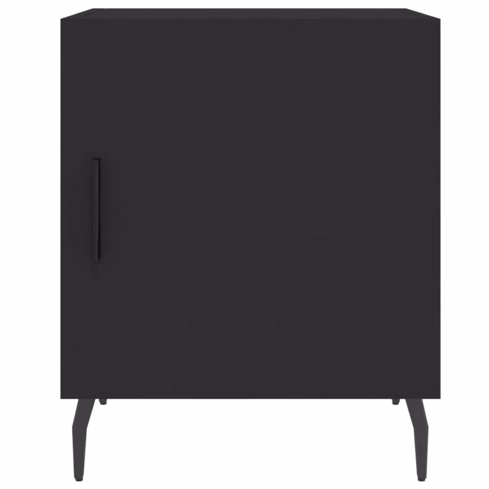 Berkfield Home Set of 2 Modern Black Bedside Cabinets with Media Compartments, W/D/H: 40 x 40 x 50 cm – 5