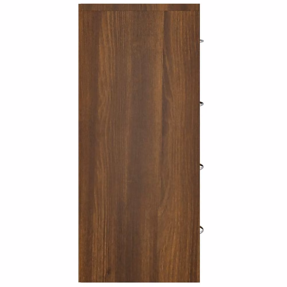 Berkfield Home Sideboard with 4 Drawers, Brown Oak, W: 60 cm, D: 30.5 cm, H: 71 cm – 3